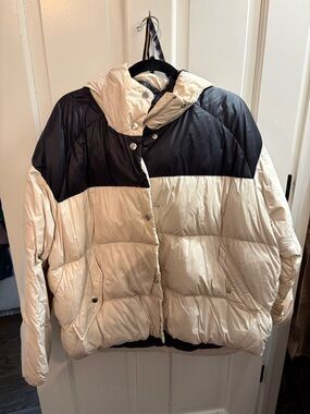 rag & bone Joelle Puffer Black & Ivory Size Large